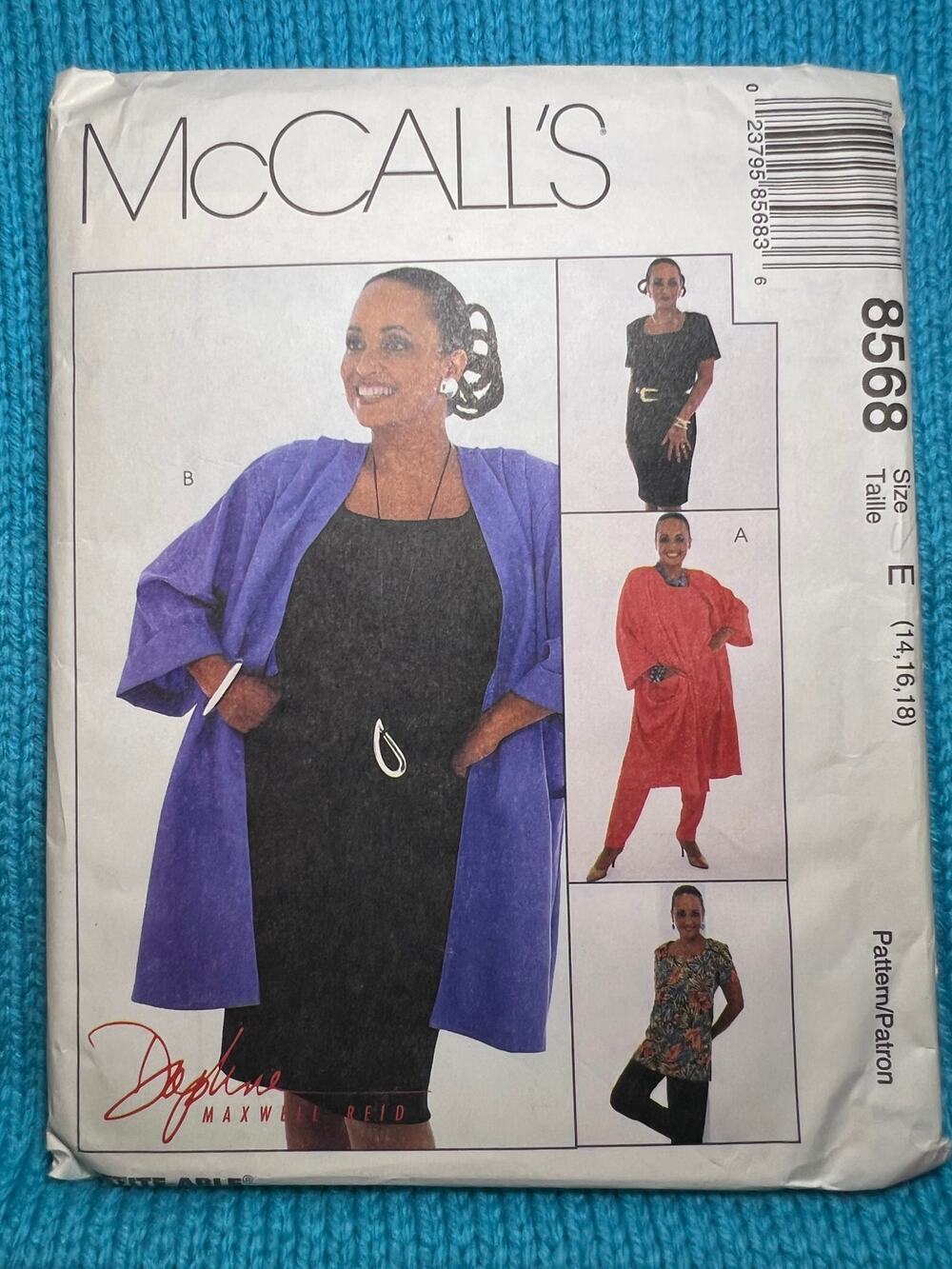 McCalls 8568 Sewing pattern dress jacket top pants size 14 16 18